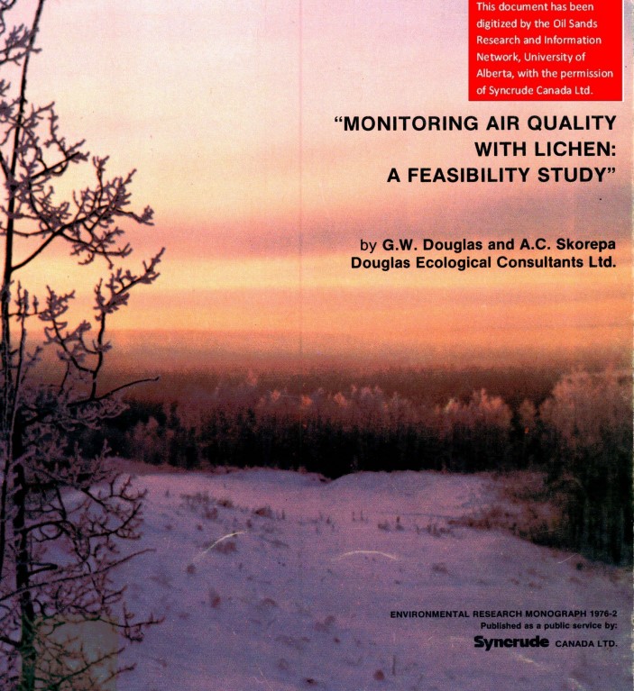 Monitoring Air Quality With Lichen A Feasibility Study Canadian 